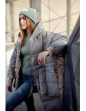 Geaca oversize calduroasa cu gluga, bej 1537 - Magazin online - Boutique